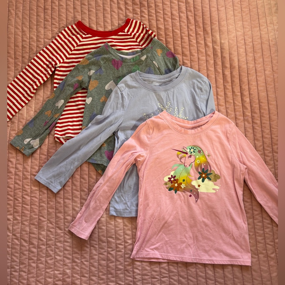 Cat & Jack long sleeve t-shirts for little girls - size 5T